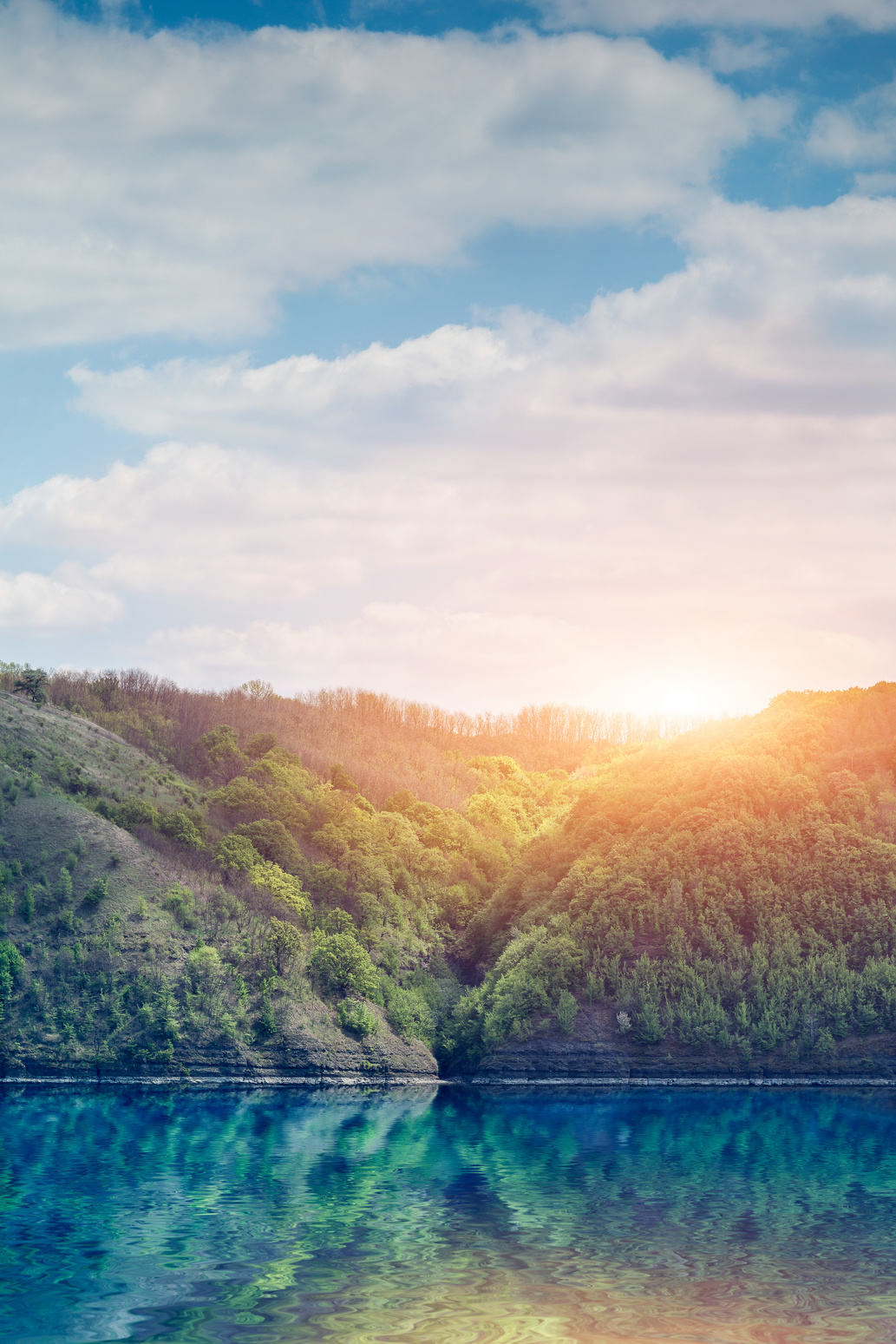 Serene River and Green Hills